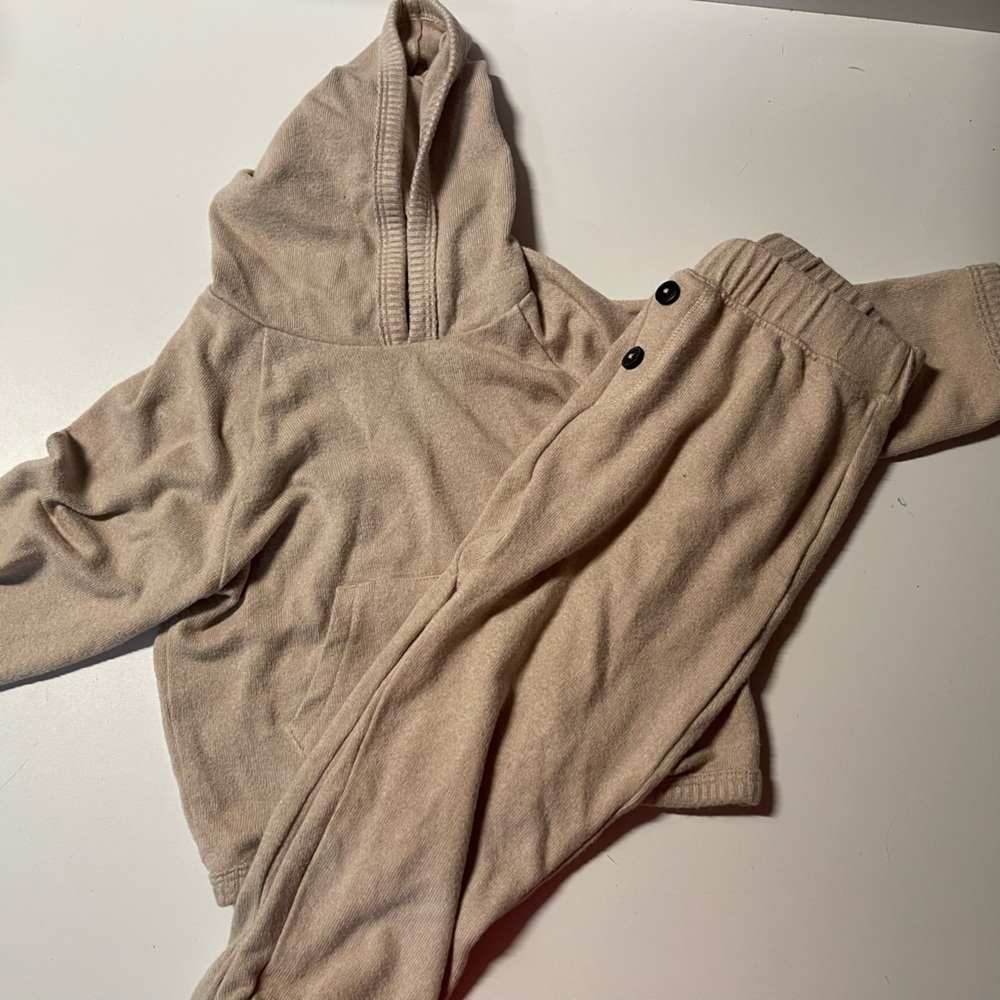 Cozy Tan Hoodie and Joggers Set